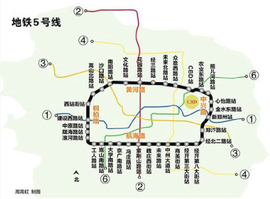 鄭州地鐵3號(hào)線5號(hào)線站點(diǎn)公布 各多出3座車站