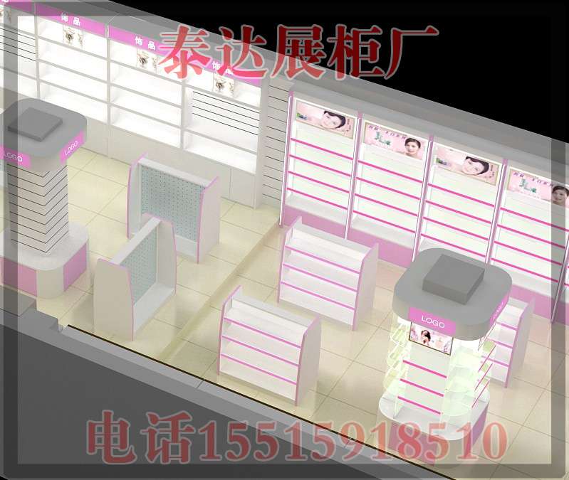 化妝品展柜效果圖