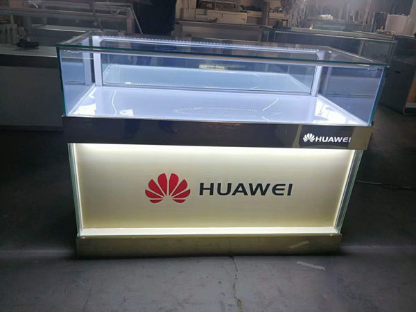 金色華為手機(jī)展柜